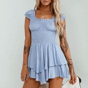 Princess Polly The Love Galore Romper Blue